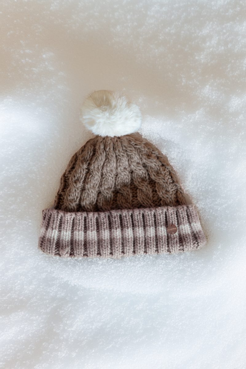 Lily Beanie, Brown/Creme